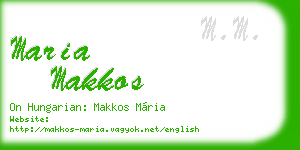 maria makkos business card